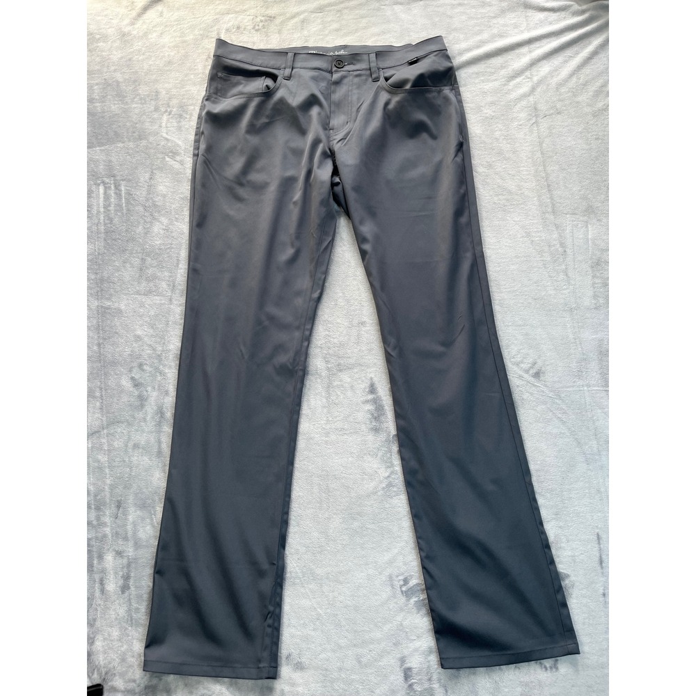 TravisMathew Mens Grey Performance Golf Pants 1MT435‎ Size 34 Straight Leg